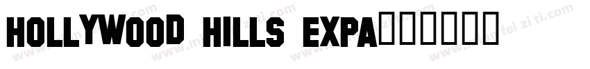 Hollywood Hills Expa字体转换